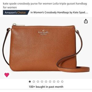 kate spade crossbody purse Leila triple gusset handbag. Brown Excellent conditio
